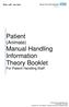 Patient (Animate) Manual Handling Information Theory Booklet For Patient Handling Staff