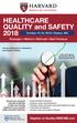 HEALTHCARE QUALITY and SAFETY 2018