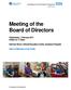 Meeting of the Board of Directors