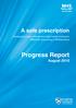 A safe prescription. Developing nurse, midwife and allied health profession (NMAHP) prescribing in NHSScotland. Progress Report