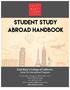 Student Study abroad handbook