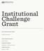 Institutional Challenge Grant