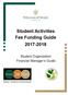 Student Activities Fee Funding Guide Student Organization Financial Manager s Guide