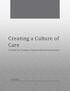Creating a Culture of Care. A Toolkit for Creating a Trauma-Informed Environment
