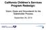 California Children s Services Program Redesign: