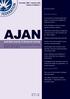 AJAN 27:2. australian journal of advanced nursing. An international peer reviewed journal of nursing research and practice IN THIS ISSUE