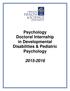 Psychology Doctoral Internship in Developmental Disabilities & Pediatric Psychology