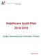 Healthcare Audit Plan 2018/2019. Quality Assurance and Verification