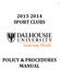 SPORT CLUBS POLICY & PROCEDURES MANUAL