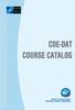 COE-DAT Course Catalog. Introduction