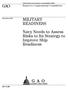GAO MILITARY READINESS. Navy Needs to Assess Risks to Its Strategy to Improve Ship Readiness. Report to Congressional Committees