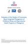 Evaluation of the Quality of Community Based Integrated Management of Childhood Illness and Reproductive Health Programs in Madagascar
