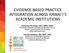EVIDENCE-BASED PRACTICE INTEGRATION ACROSS HAWAI`I S ACADEMIC INSTITUTIONS
