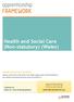 Health and Social Care (Non-statutory) (Wales)