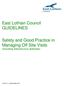 East Lothian Council GUIDELINES. Safety and Good Practice in Managing Off Site Visits (Including Adventurous Activities) Version 2 Updated May 2014
