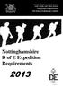 Nottinghamshire D of E Expedition Requirements. The Duke of Edinburgh s Award