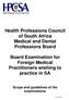 Health Professions Council of South Africa Medical and Dental Professions Board