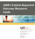 AJRR s Patient-Reported Outcome Measures Guide