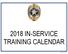 2018 IN-SERVICE TRAINING CALENDAR. Page 1 of 13