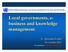 Local governments, e-e business and knowledge management