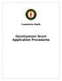 Comhairle Uladh. Development Grant Application Procedures