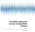 CSA Mobile Application Security Testing (MAST) Initiative