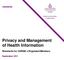 Privacy and Management of Health Information
