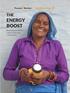 THE ENERGY BOOST. Boosting income for rural women and communities
