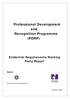 Professional Development and Recognition Programme (PDRP)