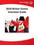 2018 Winter Games Volunteer Guide