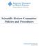 Scientific Review Committee Policies and Procedures