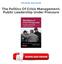 The Politics Of Crisis Management: Public Leadership Under Pressure PDF