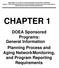 CHAPTER. DOEA Sponsored Programs: General Information Planning Process and Aging Network Monitoring, and Program Reporting Requirements