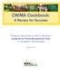 CWMA Cookbook: A Recipe for Success. A Step-by-Step Guide on How to Develop a Cooperative Weed Management Area in the Eastern United States