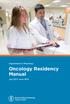 Oncology Residency Manual