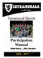 Intramural Sports. Participation Manual