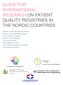 GUIDE FOR INTERNATIONAL RESEARCH ON PATIENT QUALITY REGISTRIES IN THE NORDIC COUNTRIES