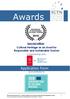 Awards. Special Edition: Cultural Heritage as an Asset for Responsible and Sustainable Tourism. in partnership with: and. as a contribution to: