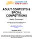 ADULT CONTESTS & SPCIAL COMPETITIONS