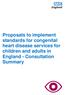 Proposals to implement standards for congenital heart disease services for children and adults in England - Consultation Summary