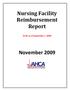 Nursing Facility Reimbursement Report. November 2009