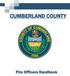CUMBERLAND COUNTY. Fire Officers Handbook