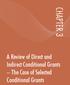 CHAPTER 3. A Review of Direct and Indirect Conditional Grants The Case of Selected Conditional Grants