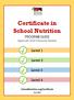 Certificate in School Nutrition