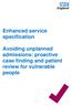 Enhanced service specification. Avoiding unplanned admissions: proactive case finding and patient review for vulnerable people