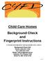 Child Care Homes Background Check and Fingerprint Instructions