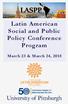 Latin American Social and Public Policy Conference Program