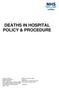DEATHS IN HOSPITAL POLICY & PROCEDURE