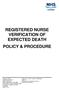 REGISTERED NURSE VERIFICATION OF EXPECTED DEATH POLICY & PROCEDURE