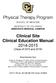 Clinical Site Clinical Education Manual (Class of 2015 and 2016)